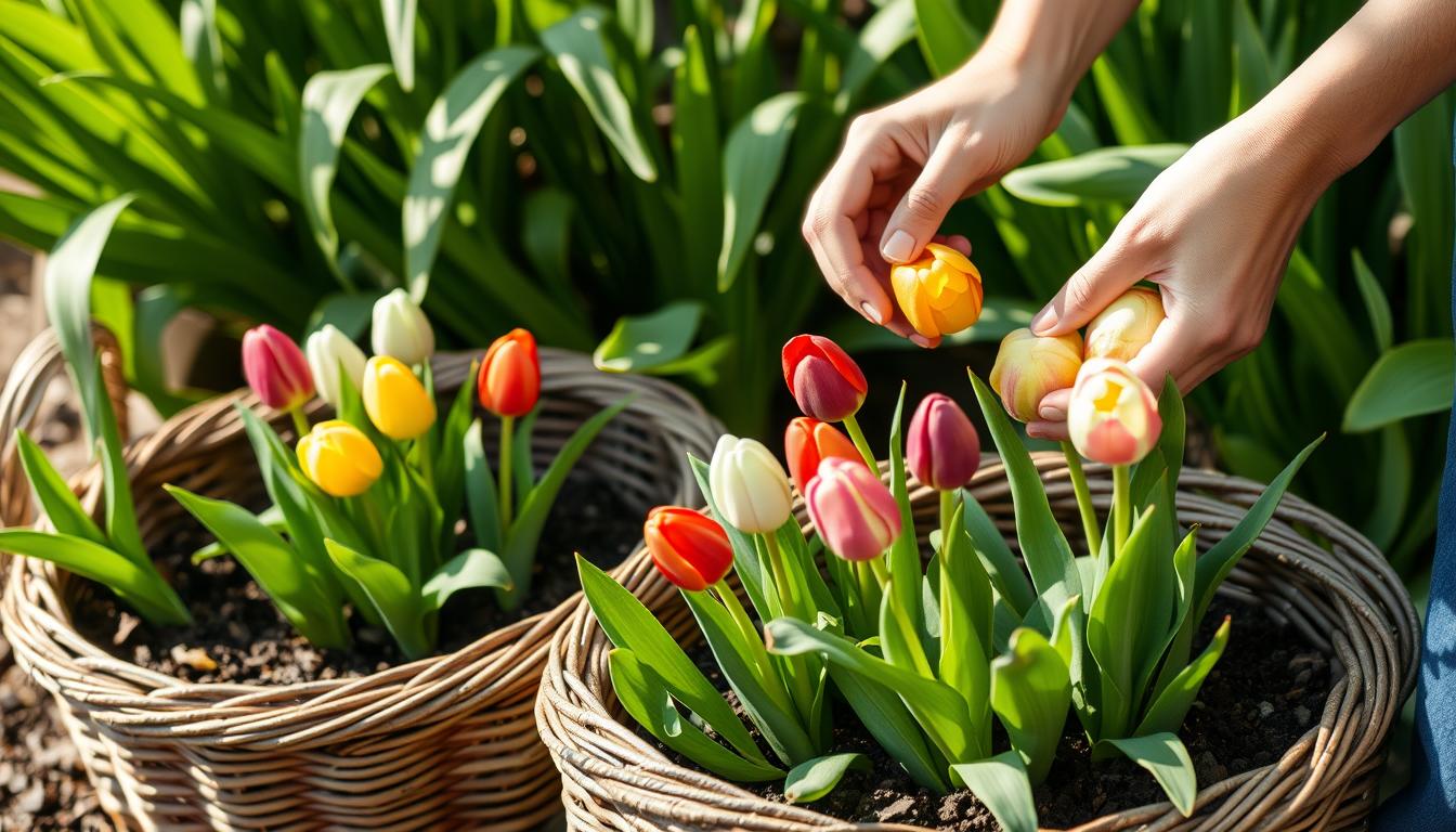 Jak sadzić tulipany w koszyczkach