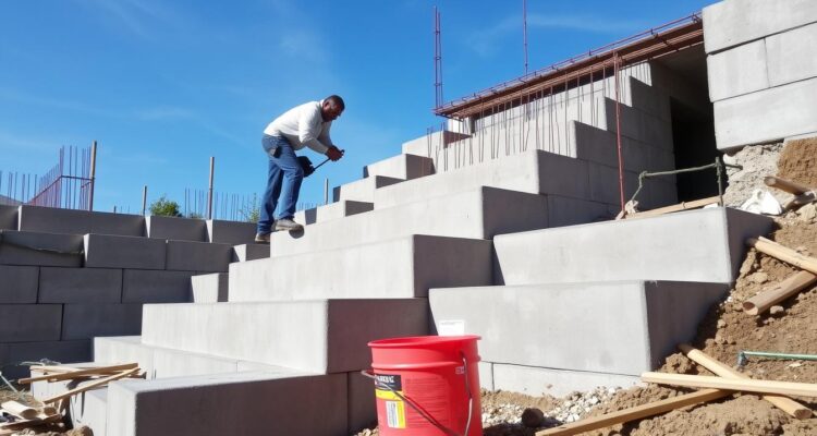 Jak wymurować schody z bloczków betonowych
