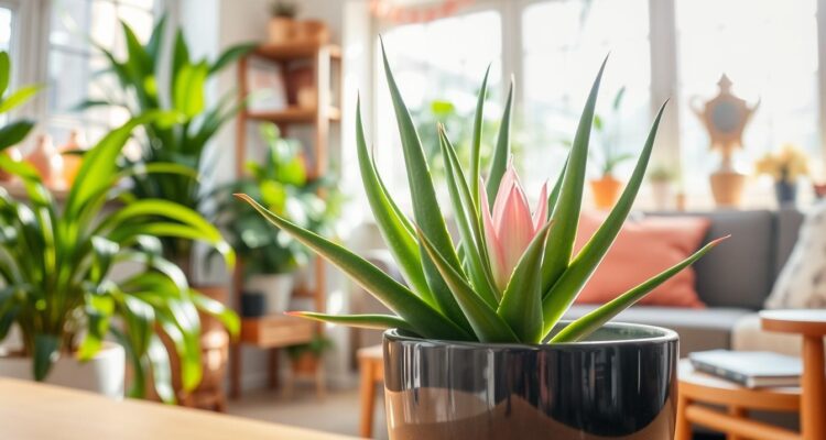 Kwitnący aloes w domu