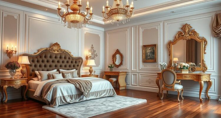 sypialnia glamour