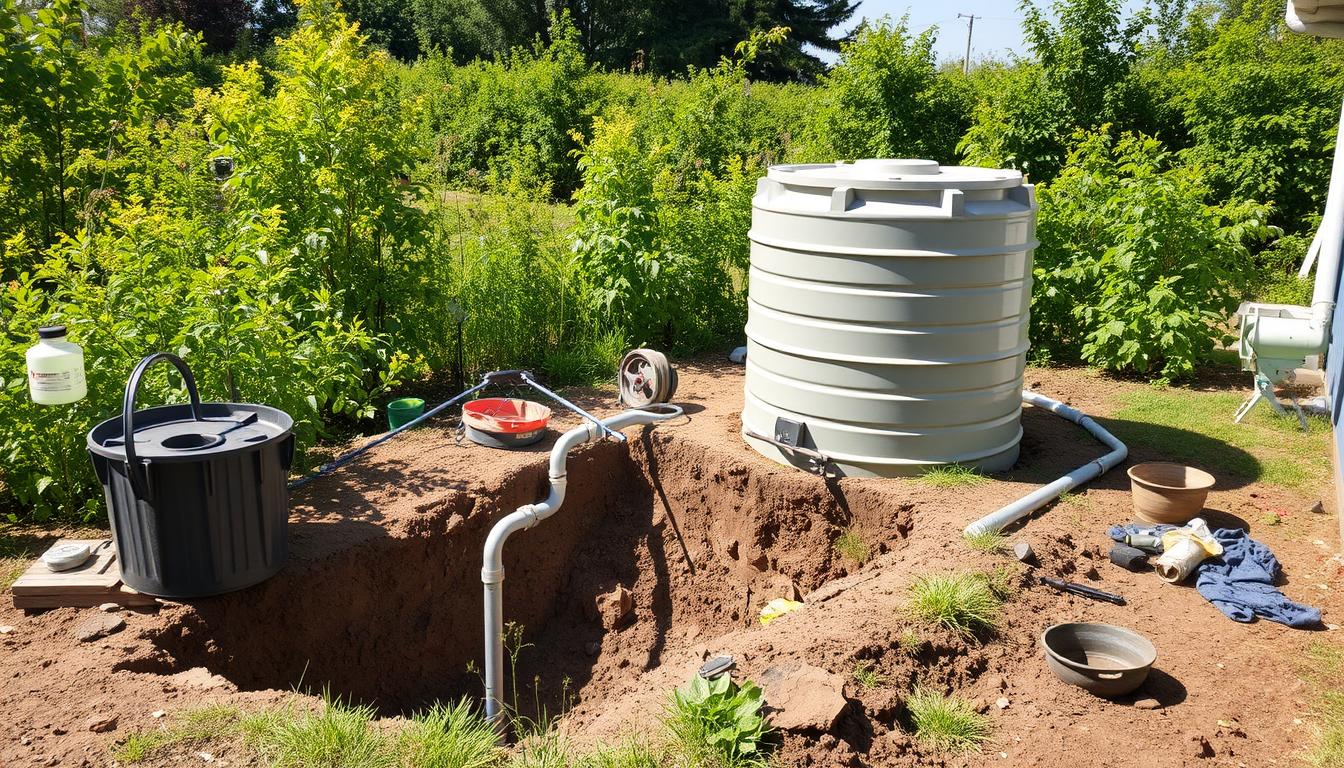 Montaż zbiornika na deszczówkę