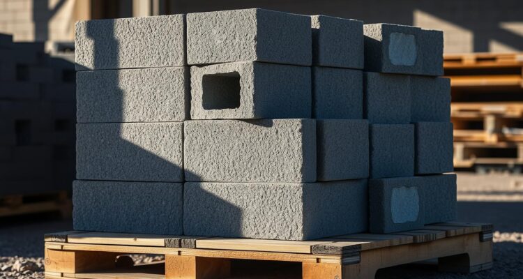 Ile waży paleta bloczków betonowych