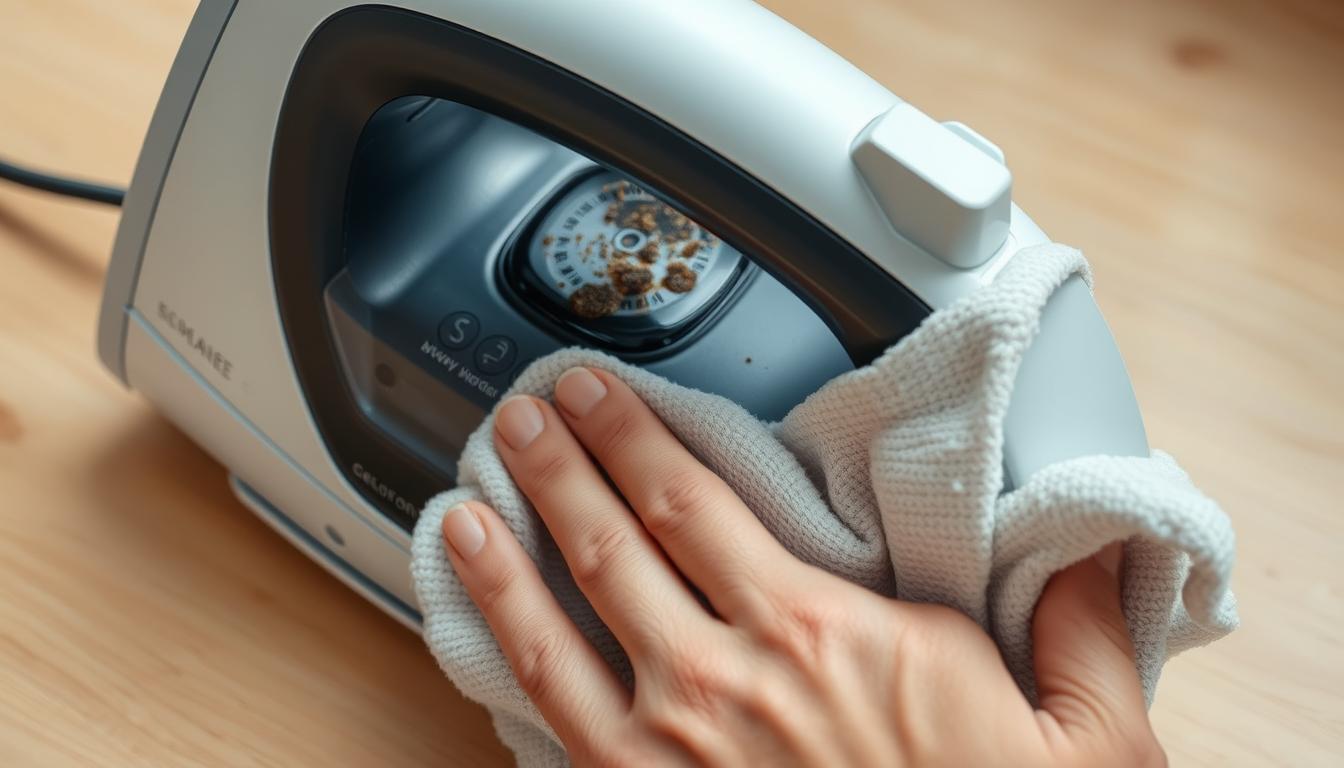 jak wyczyścić żelazko teflonowe przypalone