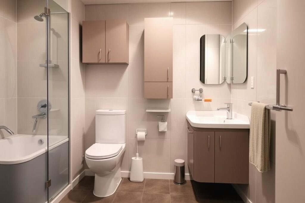 Ergonomiczne meble łazienkowe dla seniora w bloku