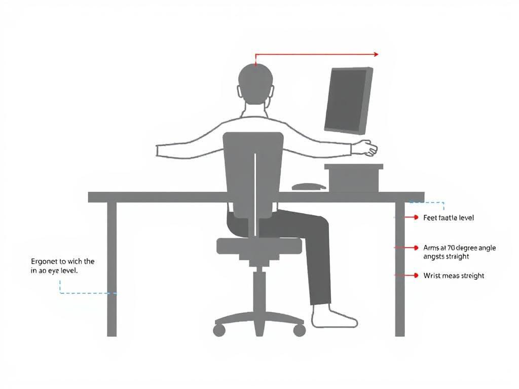 Ergonomiczne ustawienie stanowiska pracy w domowym biurze
