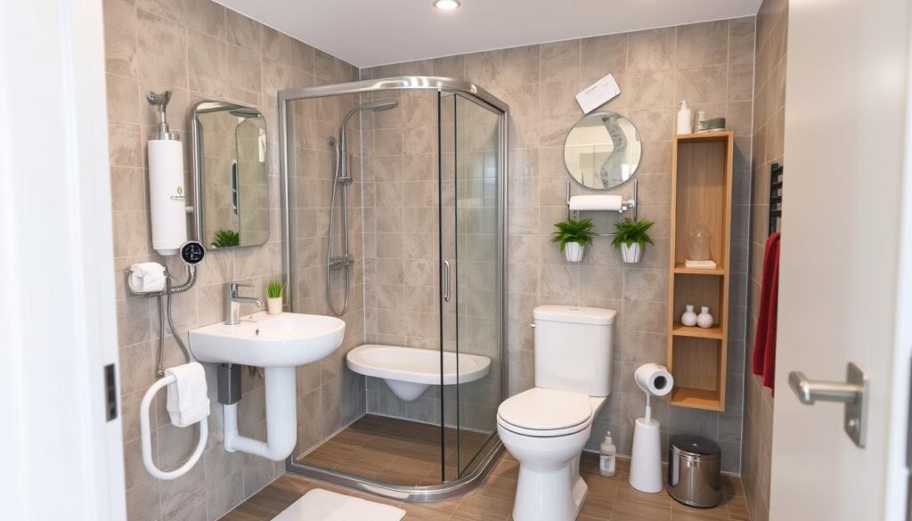 Kompleksowo zaadaptowana łazienka dla seniora w bloku