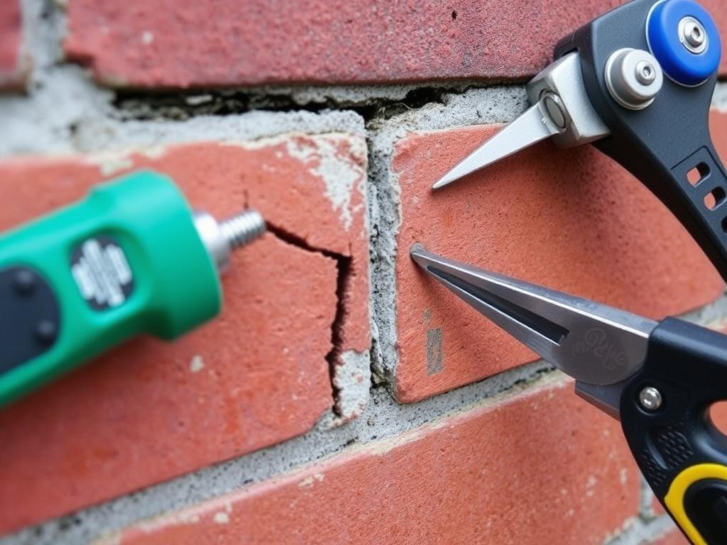 Naprawa pęknięć w ogrodzeniu murowanym