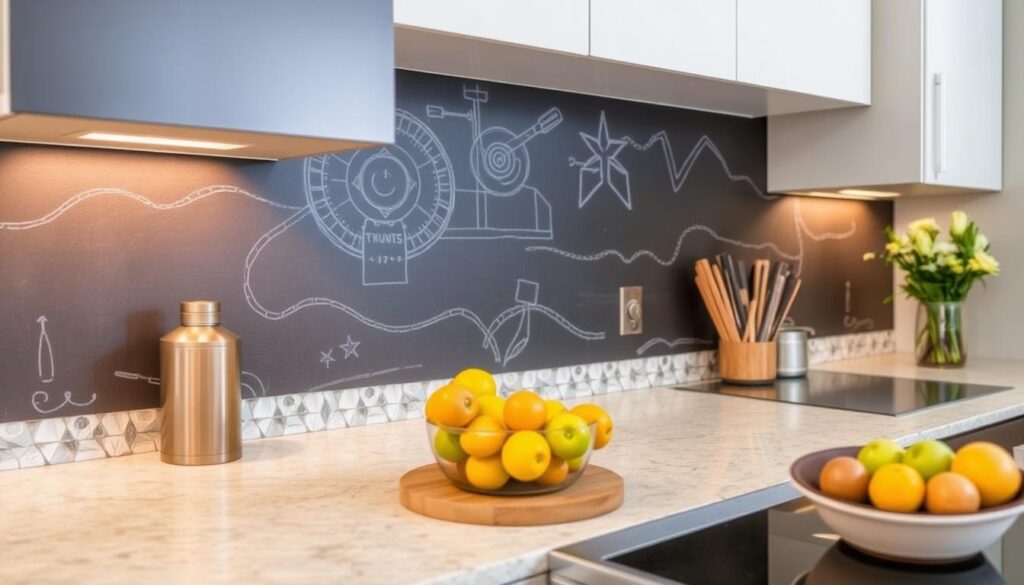 Nietypowe rozwiązania na ścianę nad blatem w kuchni