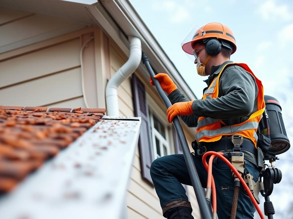 Profesjonalne czyszczenie rynien przez specjalistę