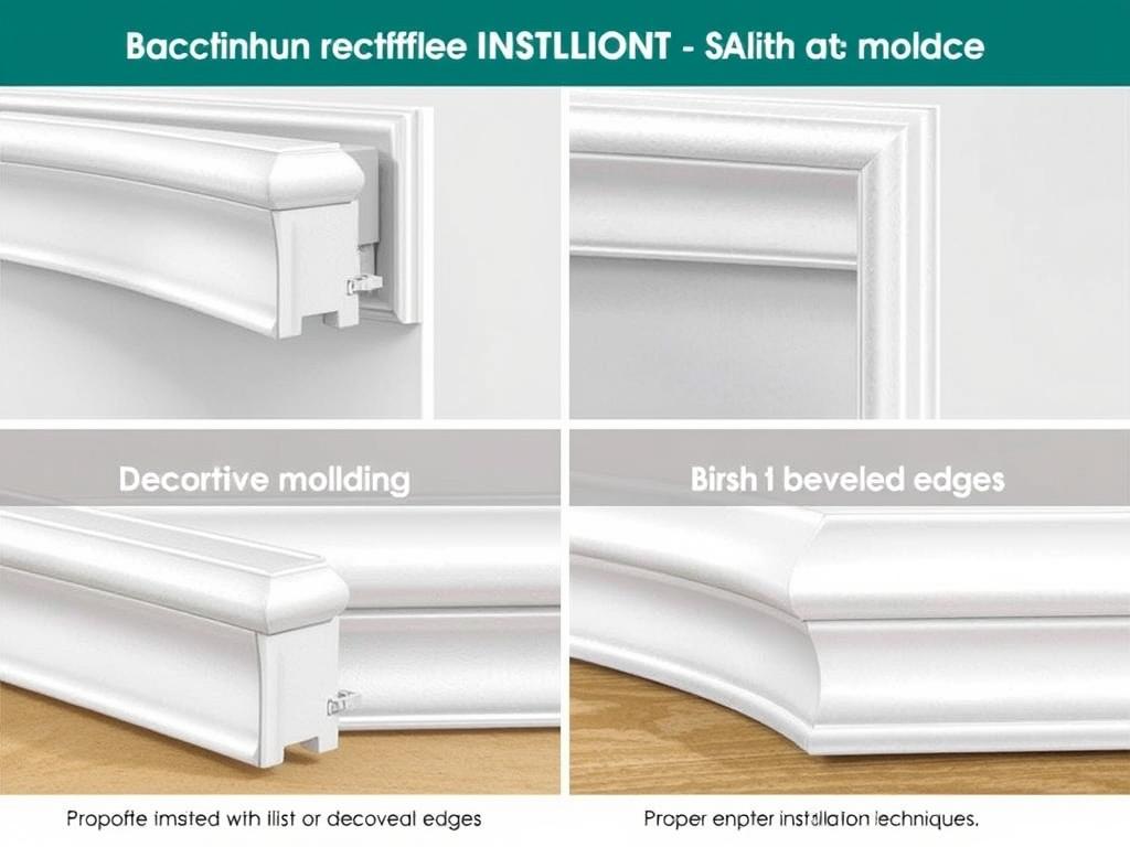 Wykończenie krawędzi materiałów na ścianie nad blatem