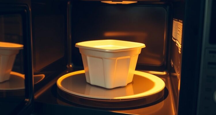 Czy pojemnik styropianowy można włożyć do mikrofalówki