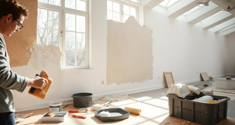 Jak pomalować ścianę po tapecie